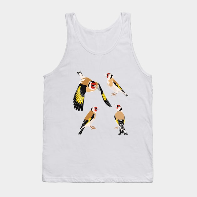 Goldfinches isolated on white background Tank Top by Vitaly_Ilyasov